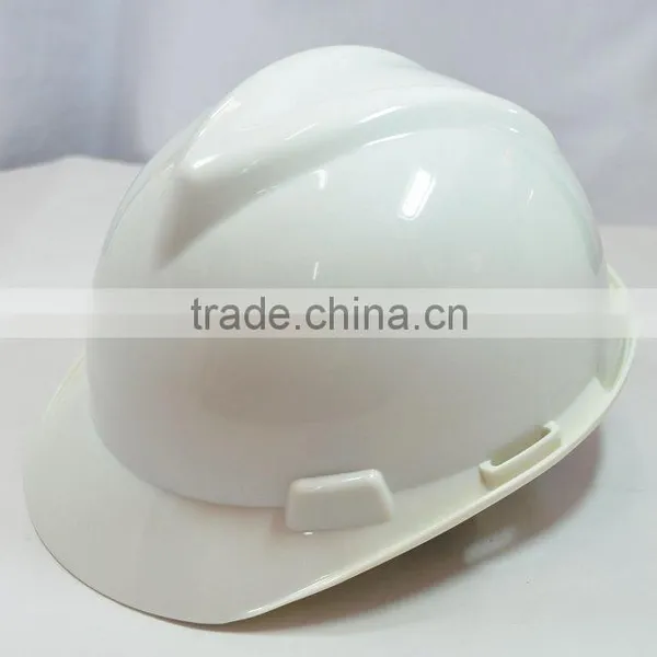 Hot Sell V Shape MSA Safety Helmet ABS High Strength Safety Helmet With Chin Strip