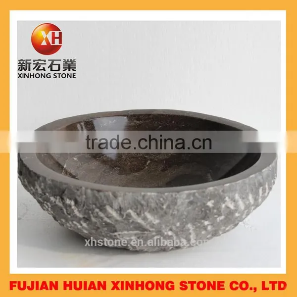 Indoor and Outdoor Used Deep Marble Stone Basin in Beige Stone photo-3
