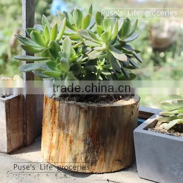 Creative Garden Decor Handmade Small Wood Flower Planter