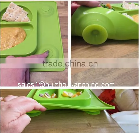 Silicone Kids Placemat ,Silicone Divided Suction Plate photo-5