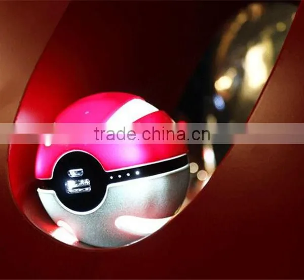 Pokemon Go Ball Power Adapter LED Light Brushed USB Backup Battery Power Bank photo-4