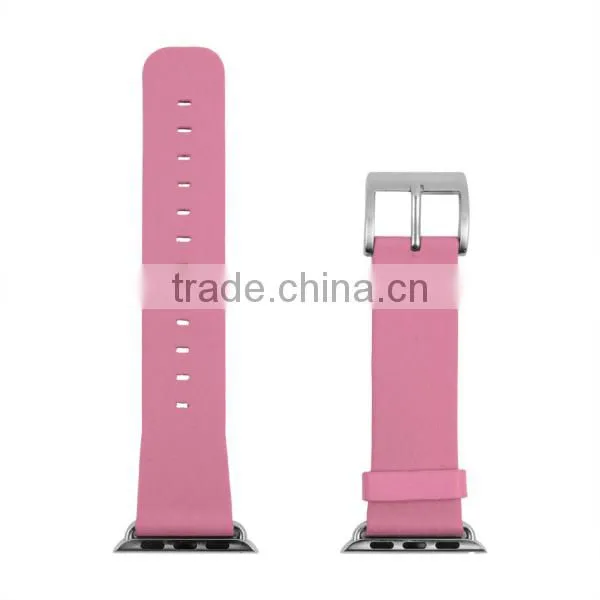 Quality Guaranteed Make To Order Imported Leather Fake Leather Watch Strap For Apple Watch Band photo-3