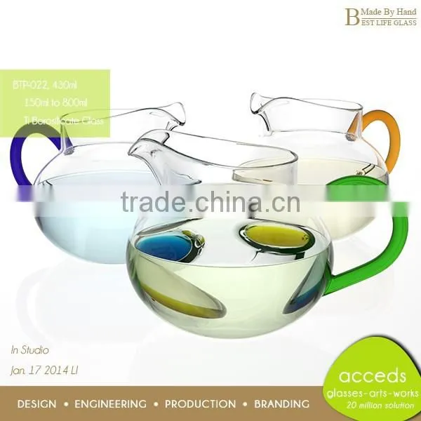 Lead-Free Ti-Borosilicate Glass High Quality Hand Blown Tea Pots For Life photo-2