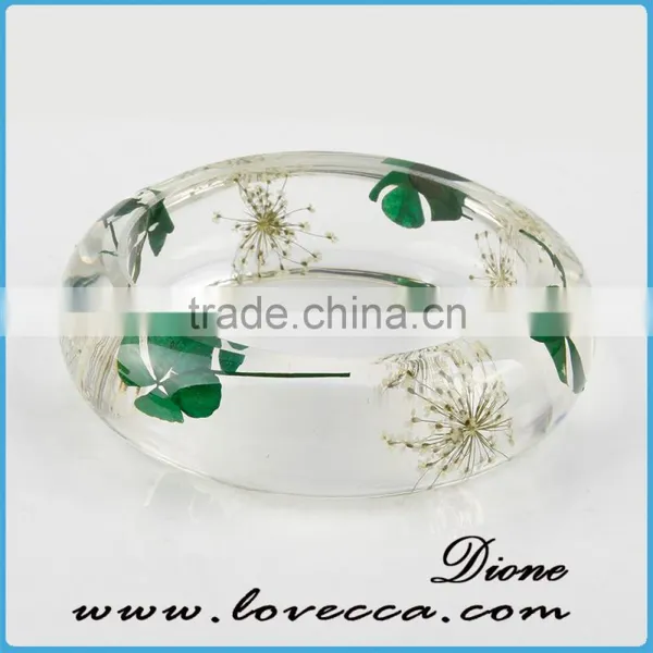 Eco Friendly Resin Bracelet Pressed FlowerJewelry Resin Bangle photo-2