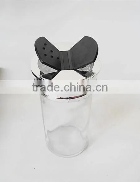 Small Clear Glass Paragon Spice Jars With Butterfly Cap photo-2