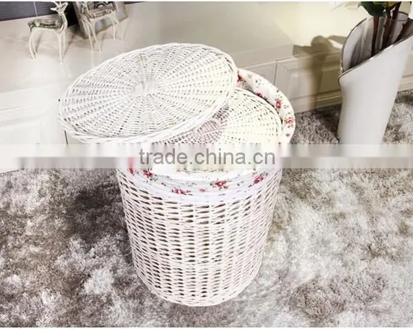 Hand Made Wicker Dirty Laundry Basket photo-3
