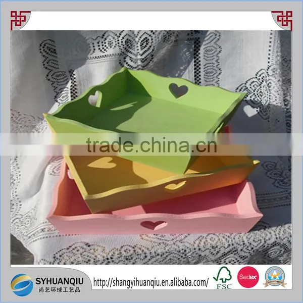 Kitchen Decor Painting Small Wooden Vegetable Tray photo-3