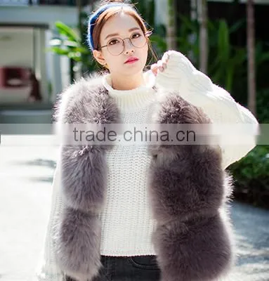 Winter Warm New Design Faux Fox Fur Waist Coat photo-3