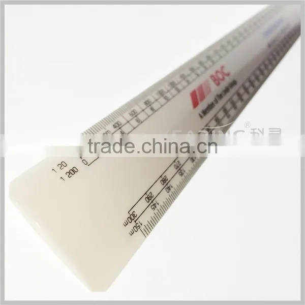 Kearing Luxury Durable Plastic 30 cm Flat Oval Scale Ruler With Different Proportions Engineer Usage # 8505 photo-6