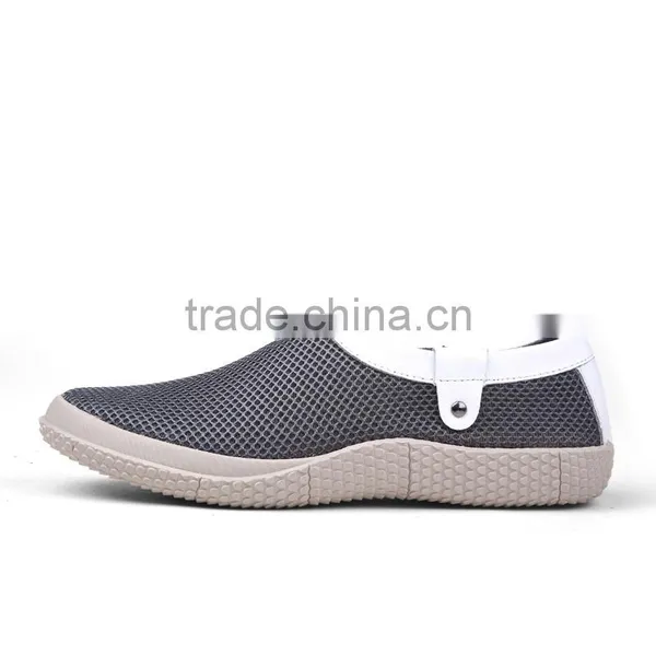 Fashion Cow Split Leather Casual Shoes for Men in Summer, High Quality Ventilation Mesh Shoes Casual for Male photo-3