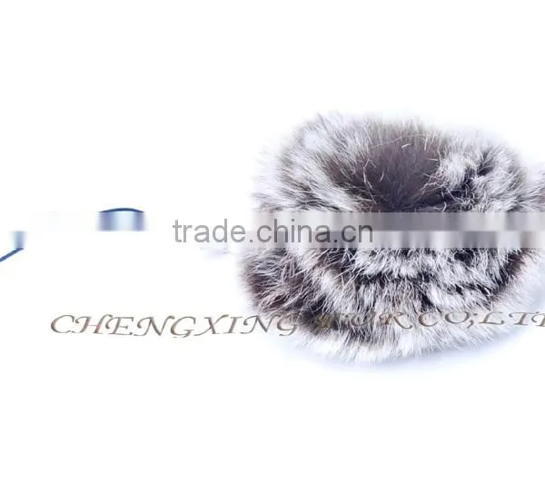 CX-A-54G Mobile Phone Straps Women Rex Rabbit Fur Cell Phone Charm photo-4