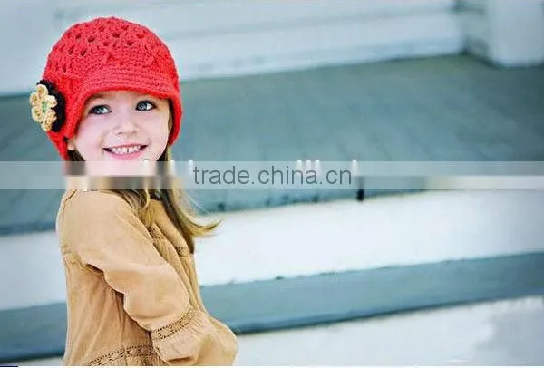 Hot Selling Kids Girls Baby Handmade Hat Crochet Knitting Beret Hats Caps Winter Hat For Baby photo-2