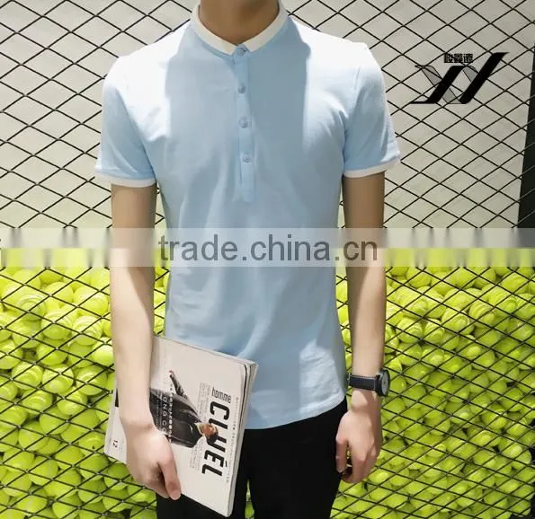 Men Blank Color Polo Short Sleeve Shirt photo-5