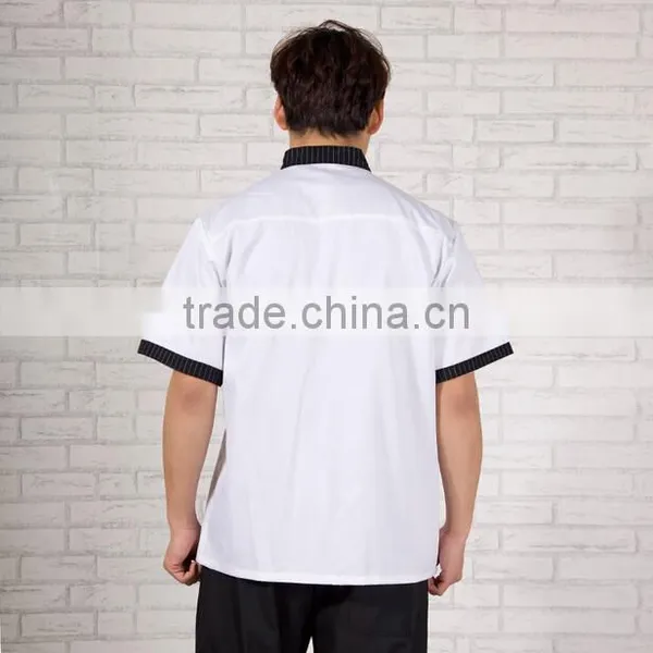 Custom Classic White Cook Restaurant Bakery Bar Kitchen Workwear Chef Coats Wholesale photo-5