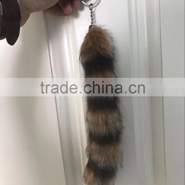 Wholesale Fox Tail American Raccoon Tail Fur Tail Pendant Whole photo-2