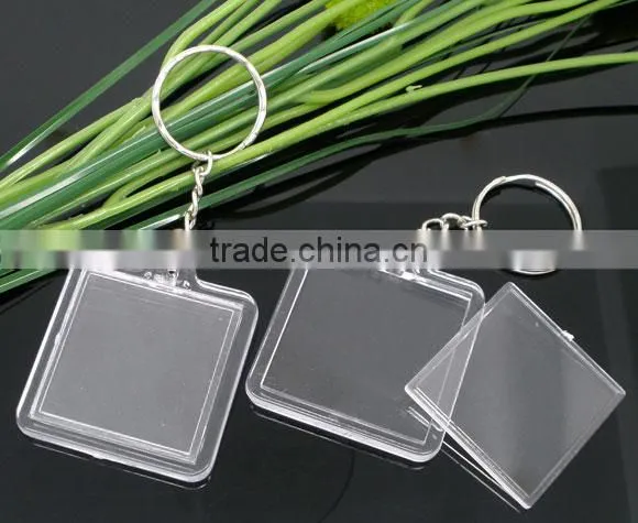 10 Key Chain&Key Rings W/Transparent Acrylic Picture Frames photo-3