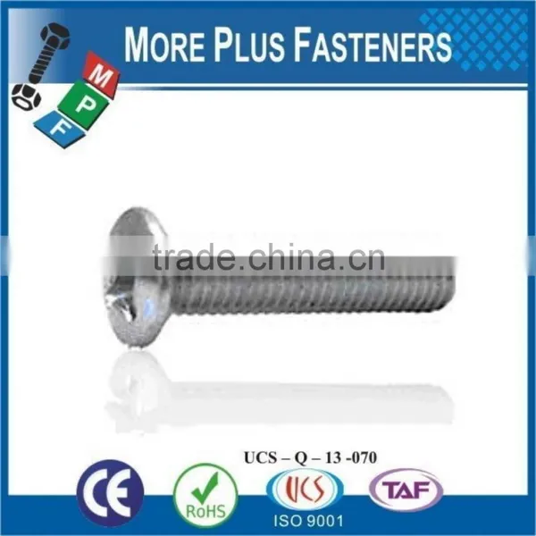 Made in Taiwan Stainless Steel Cross Raised Countersunk Head Machine Screw DIN 966 Carbon Steel photo-4