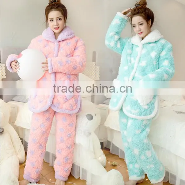 Custom Sleepwear for Girls Fleece Winter Keep Warm Good Quality Wholesale