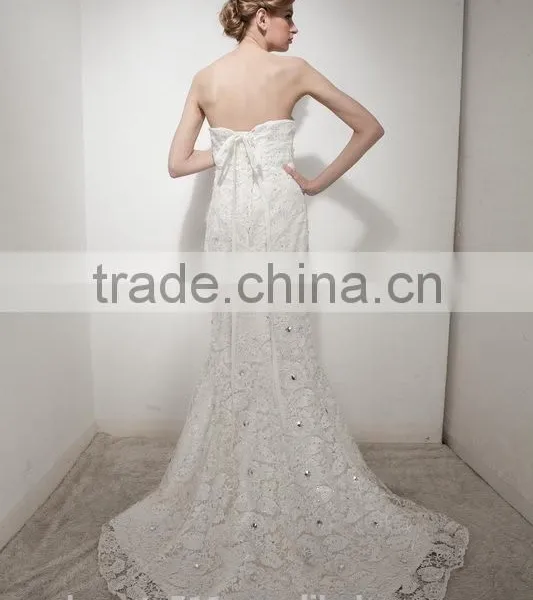 Mermaid Sweetheart Court Train Elegant Lace Wedding Dress AS30402 photo-2