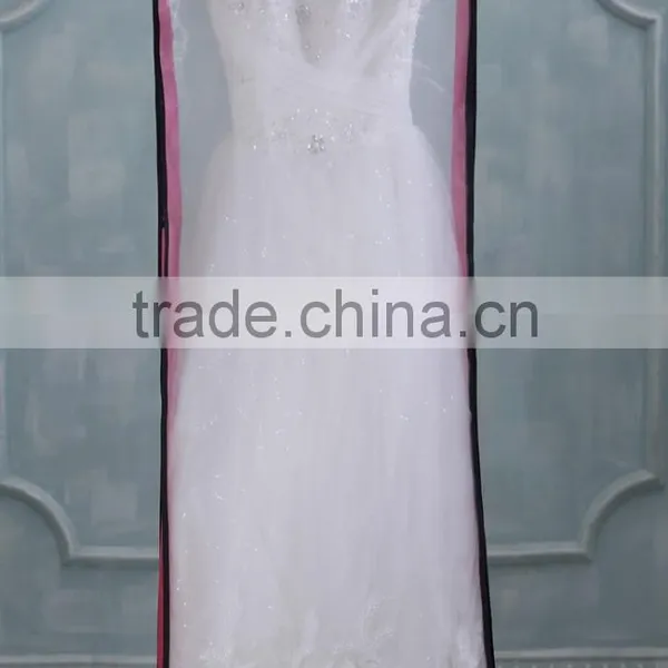 Custom Printed Wedding Dress Garment Bag Wholesale Wedding Dress Cover Bag Dust Bag for Dresses WB08 photo-3