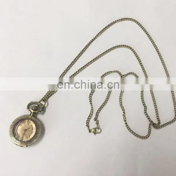 Wholesale Retro Men Antique Silver Brass Gun Metal Pocket Watch photo-5