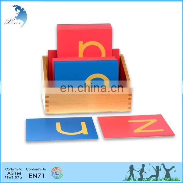 EN71 Preschool Montessori Educational Materials Kids Language Montessori Sandpaper Letters photo-4