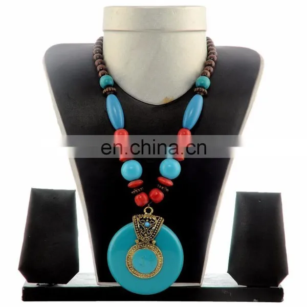 Vinatge Costume Jewelary -Pearl Neckalce -Colorful Fastion Necklace photo-5