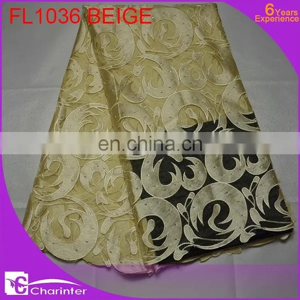 Free Shipping Nigerian Lace With Rhinestone Bridal Lace Fabrics Tulle Voile Lace Fabric photo-2