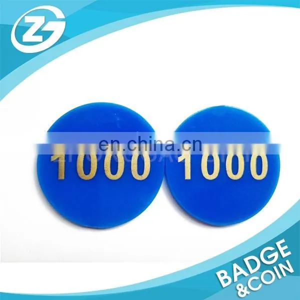 Plastic Chips Game Coin Double Faced Digital Bronzier Bargaining Challenge Coins Plastic Token Coin photo-2