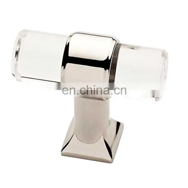 5" Lucite Acrylic Modern Cabinet Handle Pull Furniture Door T Bar Knobs and Pull Handles Golden ,acrylic Handle photo-2