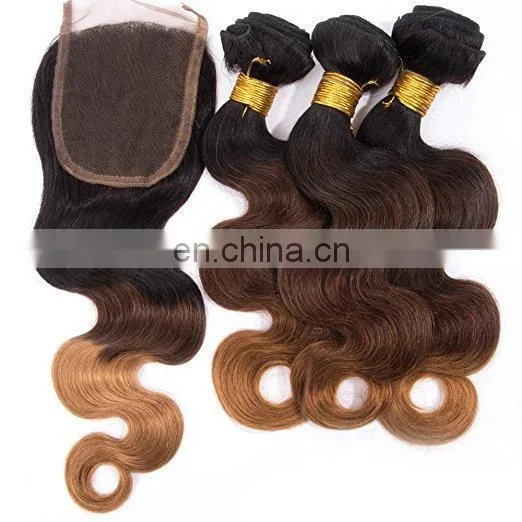 1b 27 Ombre Color Hair Brazilian Body Wave Hair photo-3
