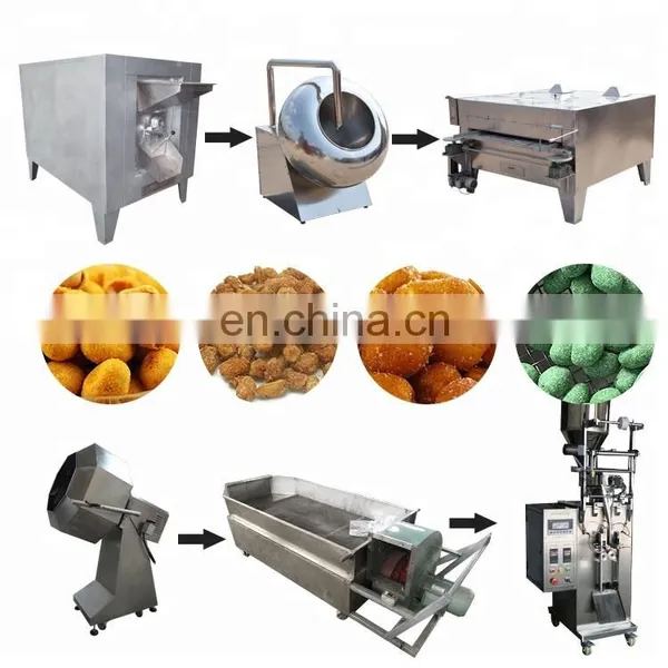 Automatic Snack Food Coating Sugar Honey Chocolate Coated Peanut Making Machine Price photo-3