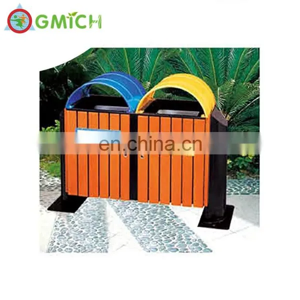 Guangzhou Factory Wood Outdoor Trash Bin From China photo-4