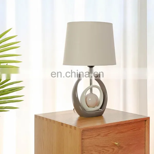 Nordic Art Style Custom Living Room Standing Desk Light Bedside Ceramic Lamps for Home Decor photo-2