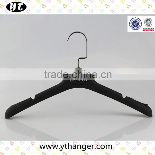 Black Popular Rubber Hanger With Anti-slip Rubber for Coats photo-5