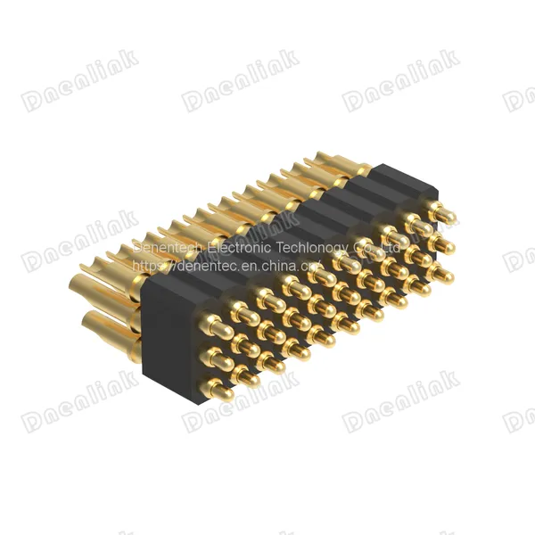 Dnenlink 2.00mm Pitch Triple Row H4.0mm Solder Male Header Pogo Pin Connector photo-2