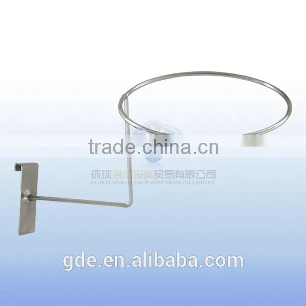 Metal Chrome Hat Display Rack for Slatwall photo-2