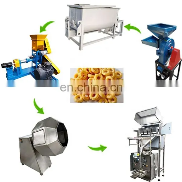 Sweet Corn Puff Machine Snack Bar Screw Extruder Puffed Corn Chips Snacks Food Making Machine photo-2