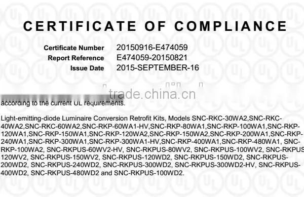 SNC UL CUL LUMILEDS LED Retrofit Kit 480W for Parking Lot Lighting photo-3
