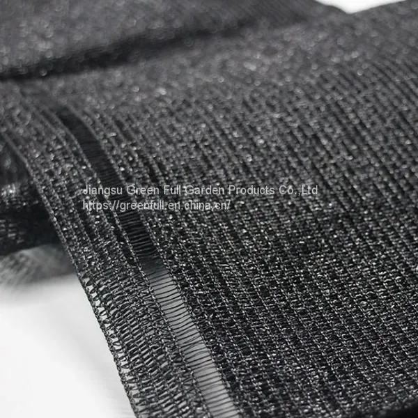 220gsm Heavy Density Black Shade Net With Knitted Eyelet Shading Fence Net photo-2