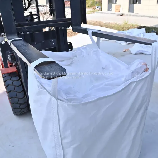 TOP INPUT SPOUT, BOTTOM SPOUT BULK BAG POLYPROPYLENE WOVEN BIG BAG