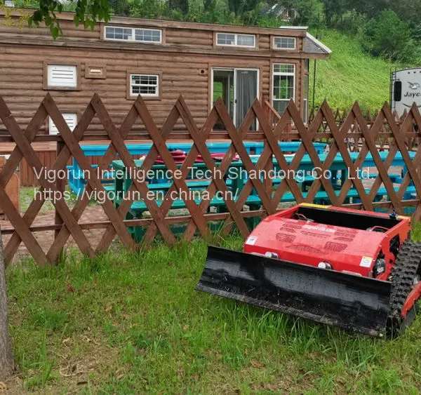 Gasoline Engine Cutting Width 800mm 500mm Cutting Width Remote Control Slope Mower With Tracks photo-4