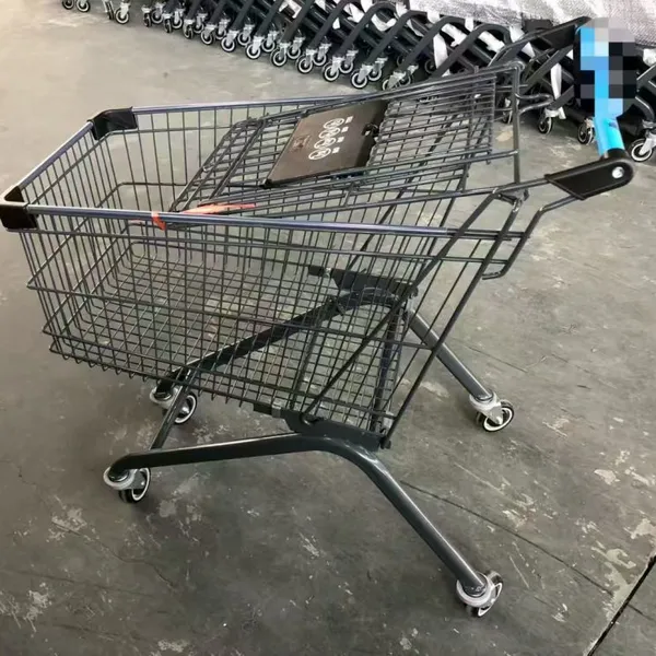 Supermarket Shopping Carts Wire Metal Shopping Trolley photo-5
