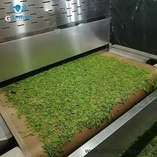 Automatic Industrial Microwave Dryer for Herbal Leaves Processing PLC Control Drying Sterilization Equipment photo-4