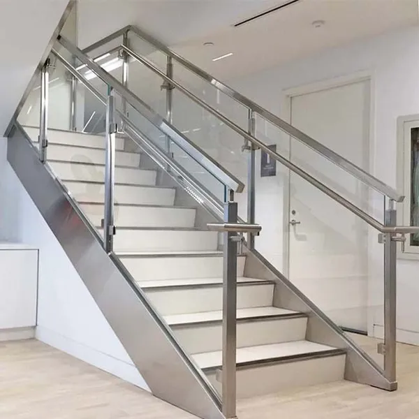 Frameless Glass Railing Post for Indoor Stair Systems photo-2