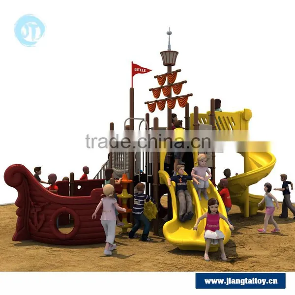 Residential New Children Plastic Pirate Ship Style Outdoor Playground Equipment for Kindergarten Kids photo-4