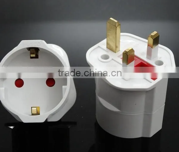 CE ROHS Approved Reliable PC UK Ireland HK Malaysia Singapore to Schuko Germany EU Plug Travel Adapter Converter photo-5