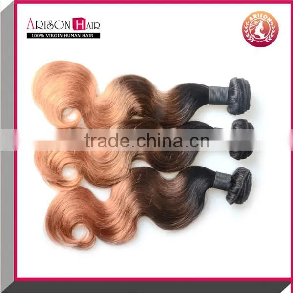 Three Tone Ombre Brazilian Hair Body Wave Virgin Brazilian Hair Extension photo-4