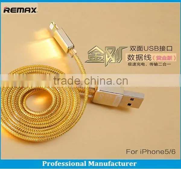 1m Length Remax Gold Line Micro Usb Cable for Samsung Galaxy s3 I9300 photo-2