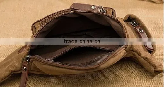 New Canvas Outdoor Sports Waist Pocket Casual Shoulder Belt Bag Purse Wallet photo-6